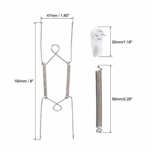 uxcell Stainless Steel Invisible Wall Plate Hangers for Decorative Plates Perspective: back