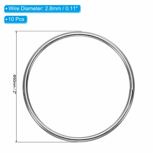 PATIKIL 10pcs Dream Catcher Rings, Metal Macrame Wreath Floral Round Ring Hoop Perspective: back