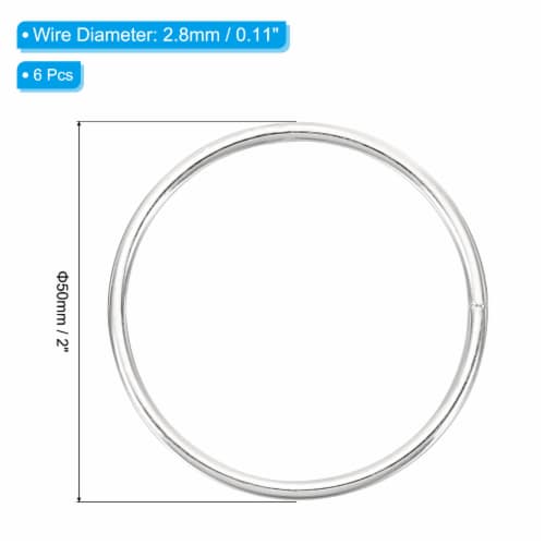 PATIKIL 6pcs Dream Catcher Rings Metal Macrame Wreath Floral Craft Perspective: back
