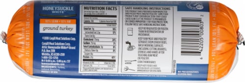 Honeysuckle White 90% Lean 10% Fat Fresh Ground Turkey Roll Perspective: back