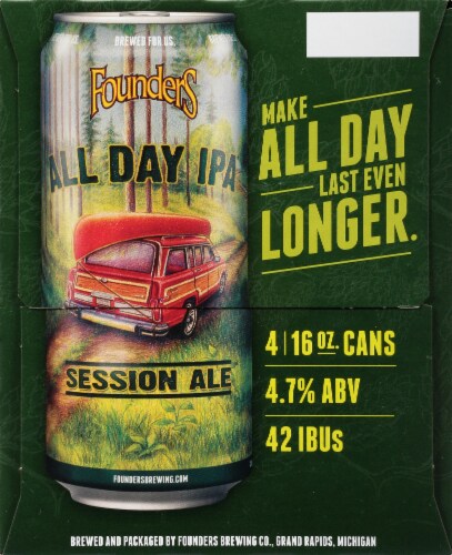 Founders Brewing All Day IPA Session Ale Beer Perspective: back