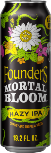 Founders® Mortal Bloom Hazy IPA Single Can Perspective: back