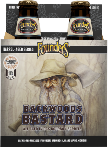 Founders® Backwoods Bastard Beer Bottles Perspective: back