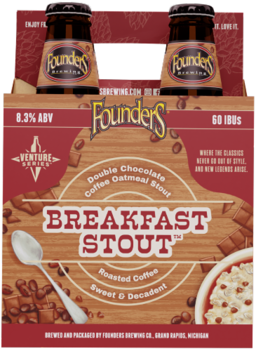 Founders® Breakfast Stout™ Craft Beer Bottles Perspective: back
