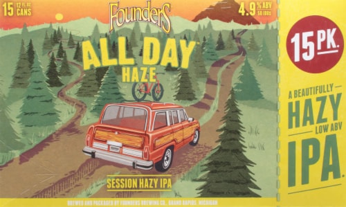 Founders Brewing All Day Haze Session Hazy IPA Perspective: back