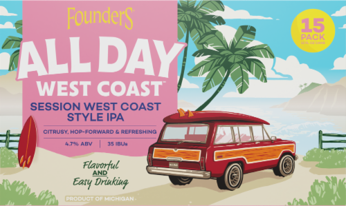 Founders® All Day West Coast™ IPA Craft Beer Perspective: back