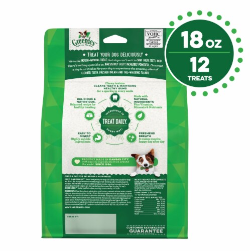 Greenies Original Large Dental Dog Treats Perspective: back