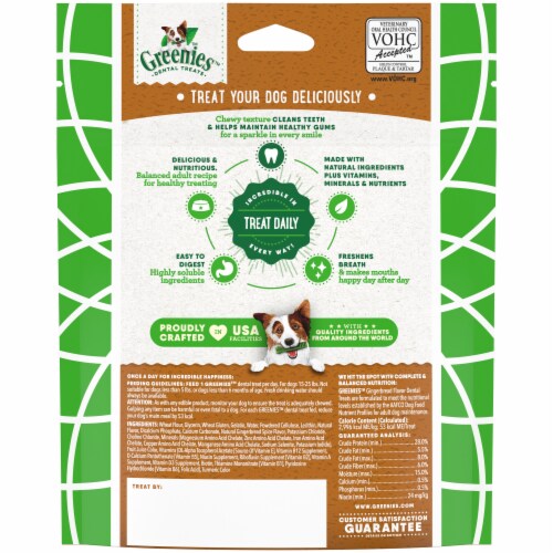 Greenies™ Gingerbread Petite Dental Dog Treats Perspective: back