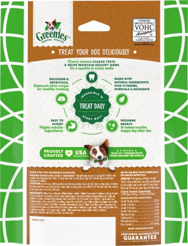Greenies™ Large Limited Edition Gingerbread Flavor Dental Dog Treats Perspective: back
