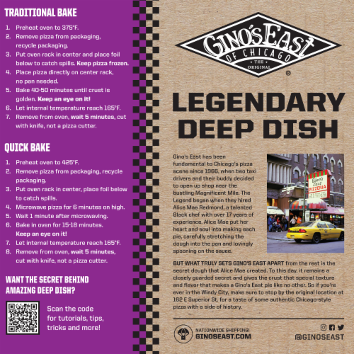 Gino's East® of Chicago Meaty Legend Frozen Deep Dish Pizza Perspective: back