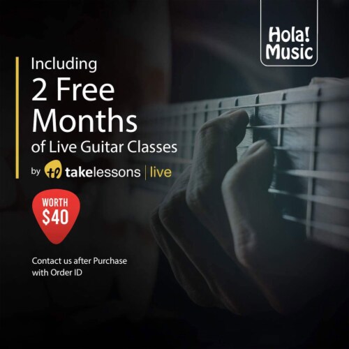 Hola! Music 36 Inch Beginner Acoustic Guitar Set for Kids Ages 8 to 12, Natural Perspective: back