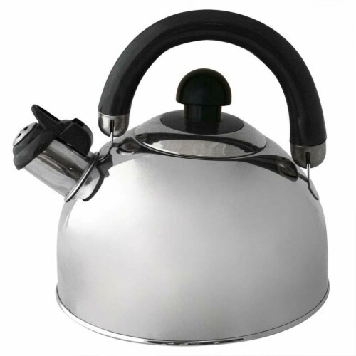 Alpine Cuisine Silver Stainless Steel Whistling Stovetop Tea