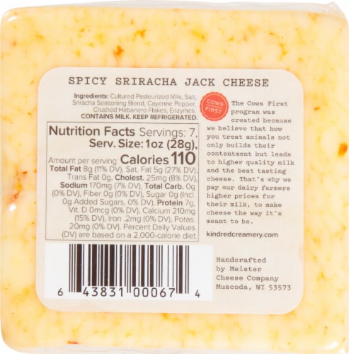 KINDRed Creamery Spicy Sriracha Jack Cheese Rounds Perspective: back