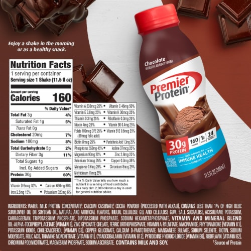 Premier Protein® Chocolate Protein Shakes Perspective: back