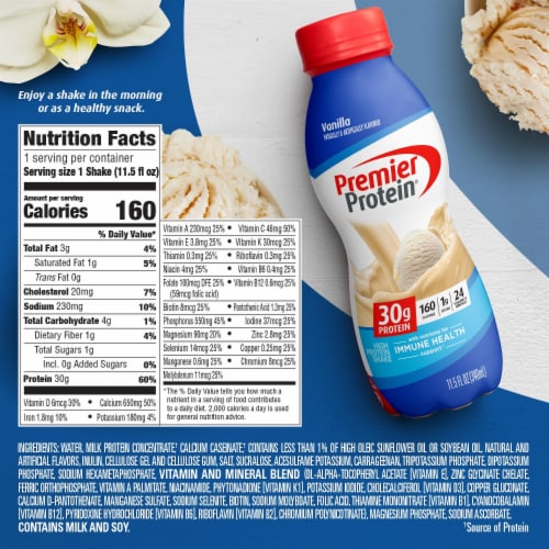 Premier Protein® Vanilla Protein Shakes Perspective: back