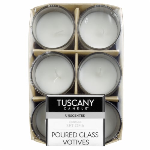 Tuscandy Glass Unscented Votive Accent Candles Perspective: back