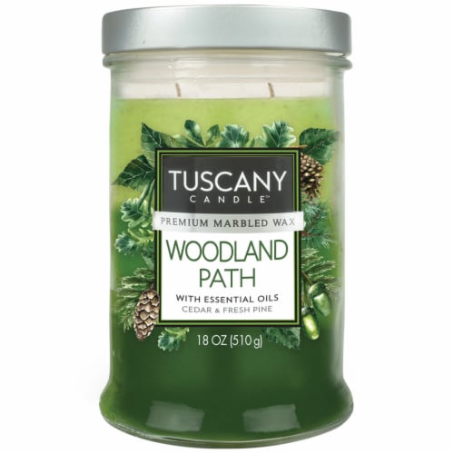 Tuscany™ Scented Triple Pour Jar Candle Woodland Path Perspective: back