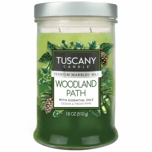 Tuscany™ Scented Triple Pour Jar Candle Woodland Path Perspective: back