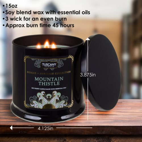 Tuscany Candle™ Homme & Heritage Collection Jar Candle Mountain Thistle Perspective: back