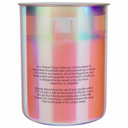 Tuscany Candle™ Serene Clean™ Collection Chamomile Cotton Scented Jar Candle Perspective: back