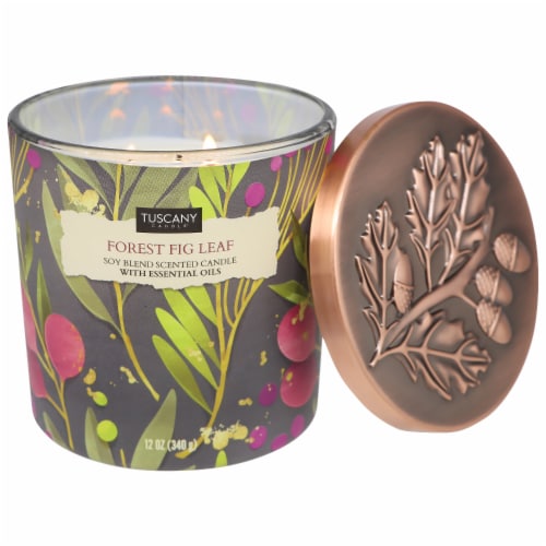Tuscany Forest Fig Leaf Scented Jar Candle - Fall Collection Perspective: back