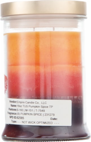 Tuscany Candle® LImited Edition Scented Triple Pour Jar Candle - Pumpkin Spice Perspective: back