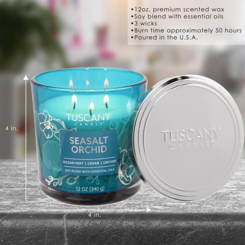 Tuscany Scented Jar Candle Seasalt Orchid Perspective: back