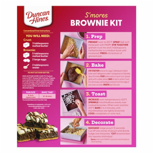 Duncan Hines Epic S'mores Brownie Mix Kit Perspective: back