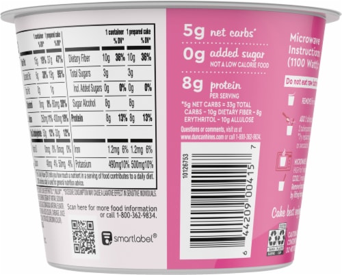 Duncan Hines® Keto Friendly Birthday Cake Mix Perspective: back