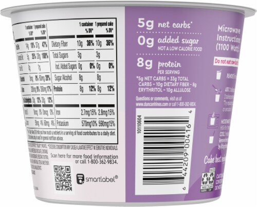 Duncan Hines® Keto Friendly Double Chocolate Cake Mix Perspective: back