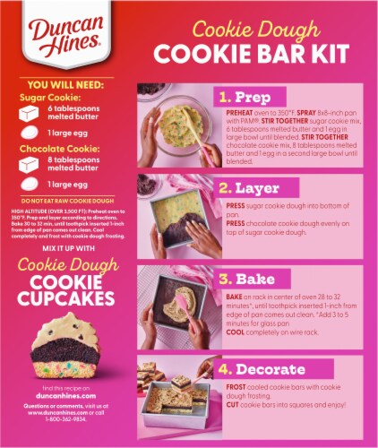 Duncan Hines® EPIC Cookie Dough Cookie Bar Baking Kit Perspective: back