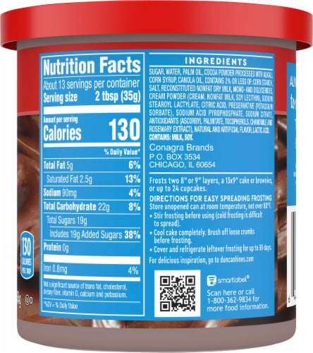 Duncan Hines® Creamy Milk Chocolate Frosting Perspective: back