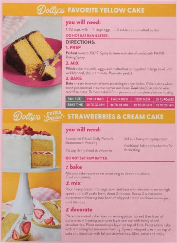 Duncan Hines® Dolly Parton's Favorite Yellow Cake Mix Perspective: back