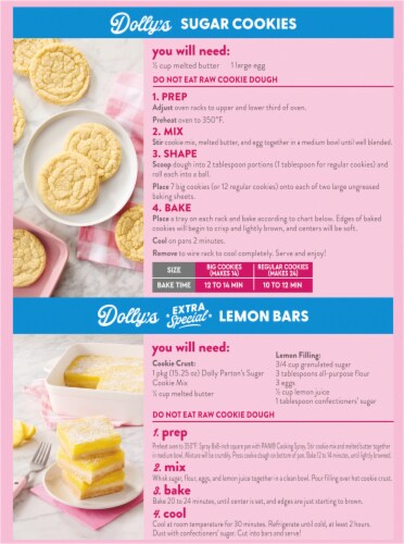 Duncan Hines Dolly Parton's Sugar Cookie Mix Perspective: back