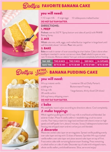 Duncan Hines® Dolly Parton's Favorite Banana Cake Mix Perspective: back