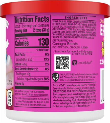 Duncan Hines EPIC Fruity Pebbles Frosting Perspective: back