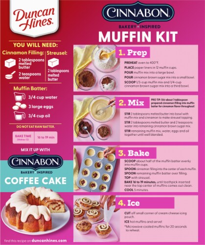 Duncan Hines® Epic Cinnabon Bakery Inspired Muffin Kit Perspective: back