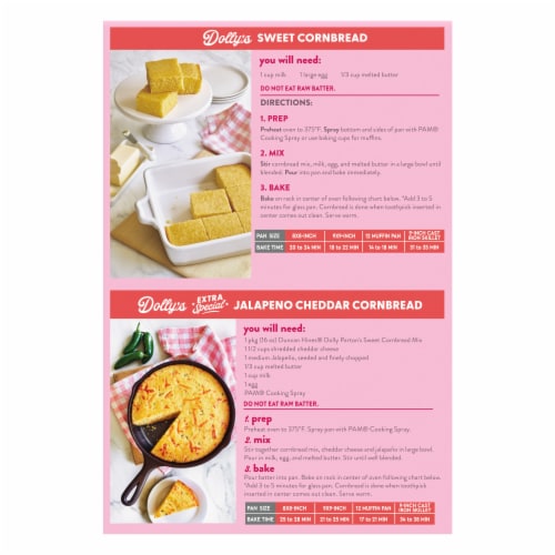 Duncan Hines Dolly Parton's Sweet Cornbread & Muffin Mix Perspective: back