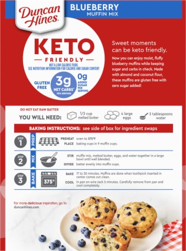 Duncan Hines® Keto Friendly Blueberry Muffin Mix Perspective: back