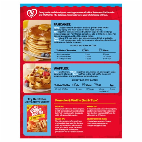 Mrs. Butterworth's® Buttermilk Complete Pancake and Waffle Mix Perspective: back