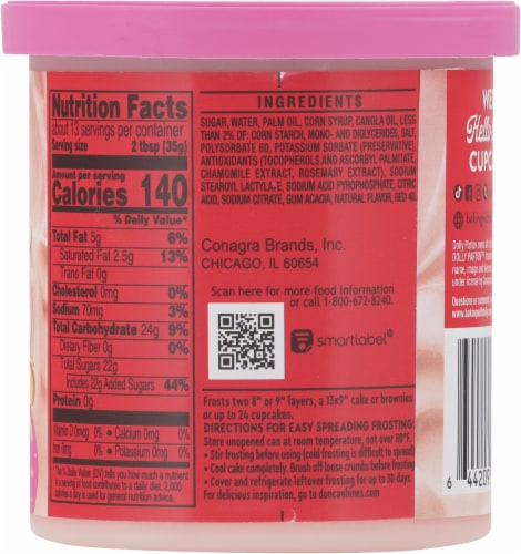 Duncan Hines® Dolly Parton's Creamy Strawberry Flavored Frosting Perspective: back