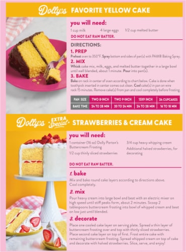 Duncan Hines® Dolly Parton's Perfectly Moist Yellow Cake Mix Perspective: back