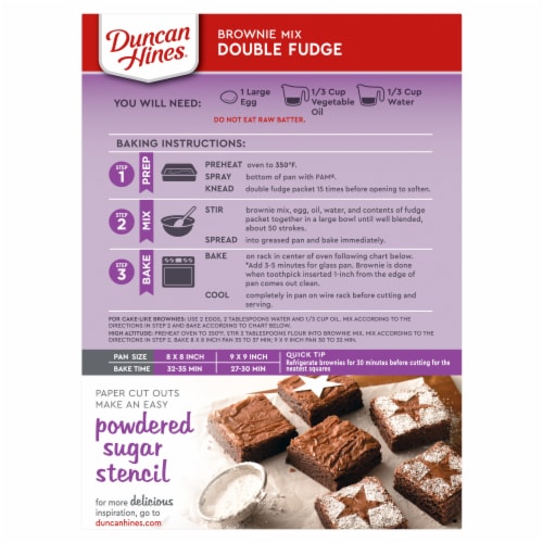Duncan Hines Signature Double Fudge Brownie Mix Perspective: back