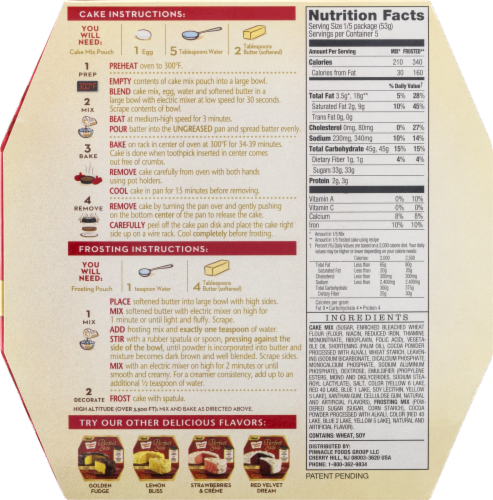 Duncan Hines Perfect Size Chocolate Lover's Cake Perspective: back