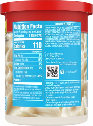 Duncan Hines® Whipped Vanilla Frosting Perspective: back