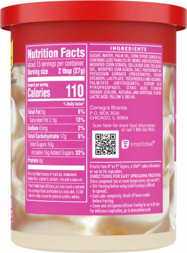 Duncan Hines® Whipped Cream Cheese Frosting Perspective: back