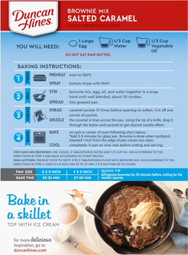 Duncan Hines Signature Salted Caramel Brownie Mix Perspective: back