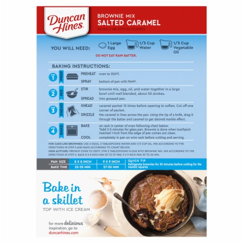 Duncan Hines Signature Salted Caramel Brownie Mix Perspective: back
