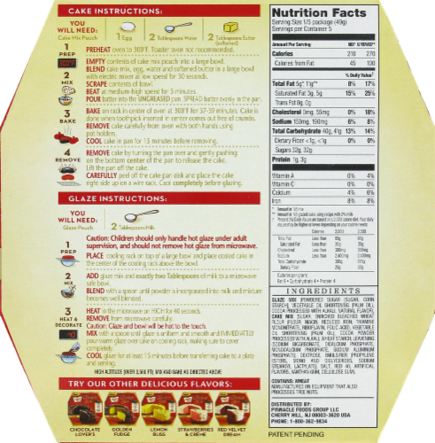Duncan Hines Red Velvet Crush Cake Mix Perspective: back