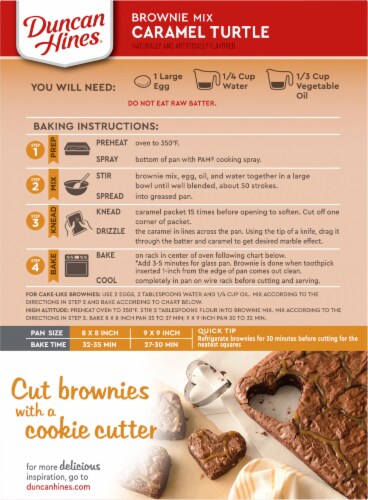 Duncan Hines® Caramel Turtle Brownie Mix Perspective: back